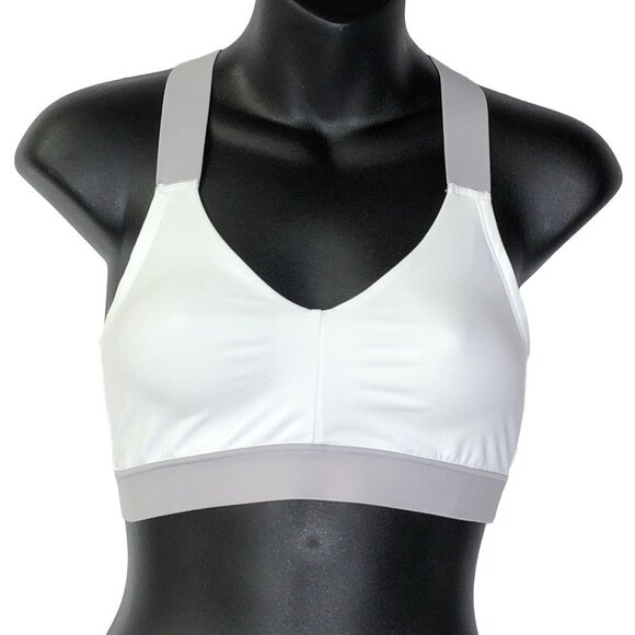 Natori Dynamic Racerback Sport Bralette in White /Lead SM new‎ with tag - Picture 1 of 9